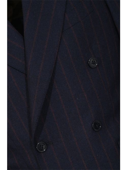 Abito doppipetto in misto lana a righe Sartitude Napoli | RED 2 1QUDSAE TXBZFRI73